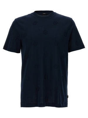 Hugo Boss Blaues Baumwoll-T-Shirt