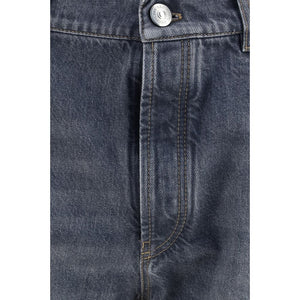Brunello Cucinelli Graue Jeans aus Baumwolle im geraden Schnitt