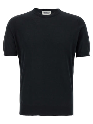 JOHN SMEDLEY Schwarzes Baumwoll-T-Shirt