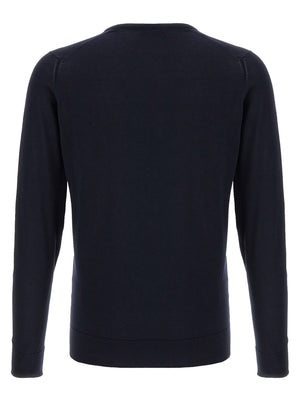 JOHN SMEDLEY Blauer Baumwollcardigan