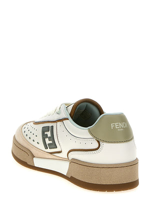 Fendi Beige Leder Low-Top Sneaker