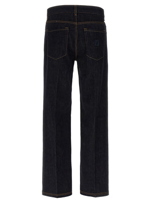 Fendi Blaue Jeans aus Baumwolle im geraden Schnitt