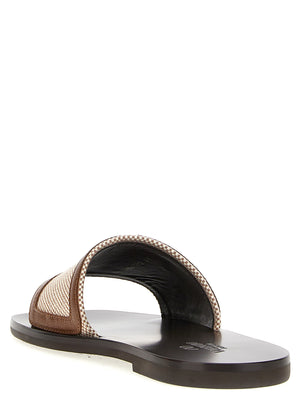 Valentino Garavani Braune Baumwoll-Slipper