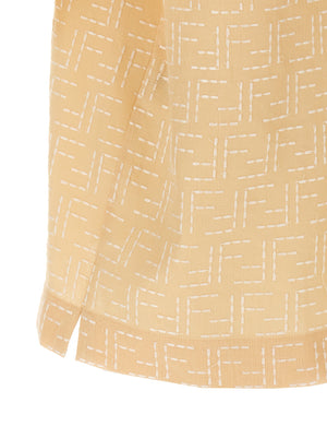 Fendi Bicolor Leinenbluse