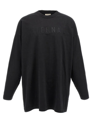 Fear Of God Schwarzes Baumwoll-T-Shirt