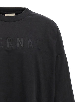 Fear Of God Schwarzes Baumwoll-T-Shirt
