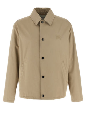 Burberry Beige Baumwolljacke in voller Länge