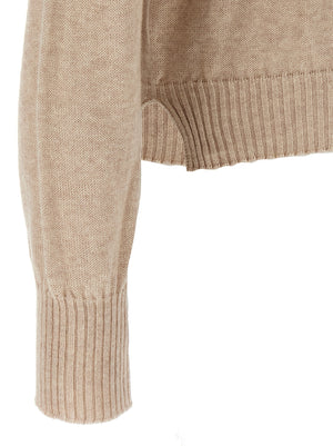 MA'RY'YA Beige Cotton Cardigan