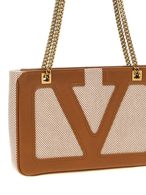 Valentino Garavani Beige Baumwolltasche