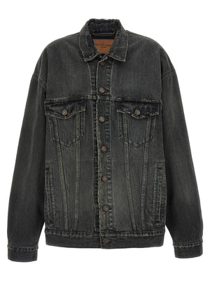 Balenciaga Graue Jeansjacke aus Baumwolle