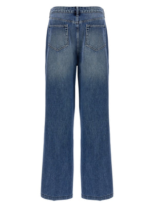 L'Agence Blaue Baumwolljeans Denim