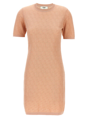 Fendi Kurzes Kleid aus mehrfarbiger Baumwolle