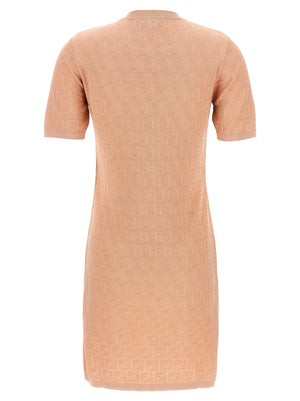Fendi Kurzes Kleid aus mehrfarbiger Baumwolle