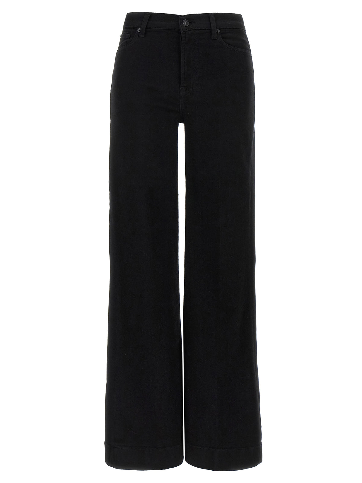 7 For All Mankind Schwarze Baumwoll-Schlagjeans