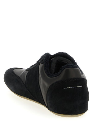MM6 Maison Margiela Schwarze Kalbsleder-Sneaker