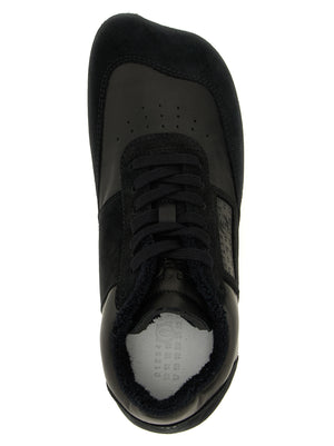 MM6 Maison Margiela Schwarze Kalbsleder-Sneaker