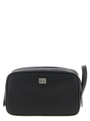Dolce & Gabbana Schwarze Kalbsleder-Geldbörse