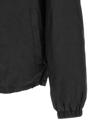 Versace Schwarze Nylon-Shell-Jacke