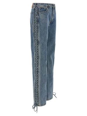 ROTATE BIRGER CHRISTENSEN Blaue Jeans aus Baumwolle im geraden Schnitt