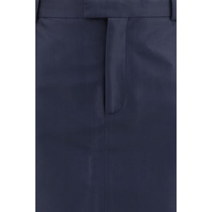 Gucci Blauer Seidenrock