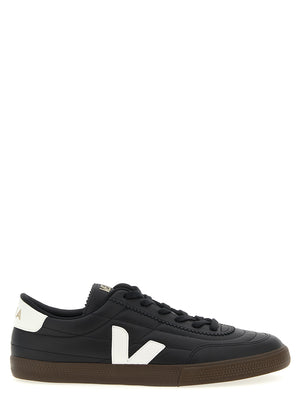 Veja Zweifarbige Low-Top-Sneaker aus echtem Leder