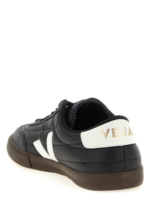 Veja Zweifarbige Low-Top-Sneaker aus echtem Leder