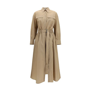 Brunello Cucinelli Beige Cotton Casual Dress