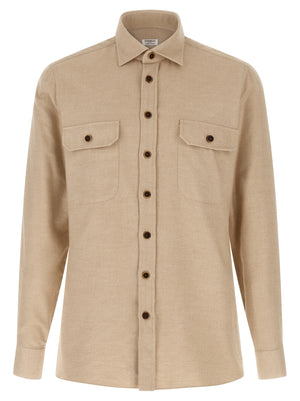 BORRIELLO Beige Cotton Blouse