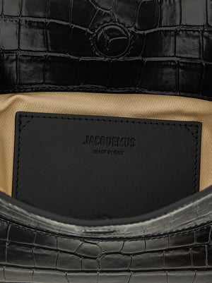 Jacquemus Schwarze Kalbsleder-Schultertasche