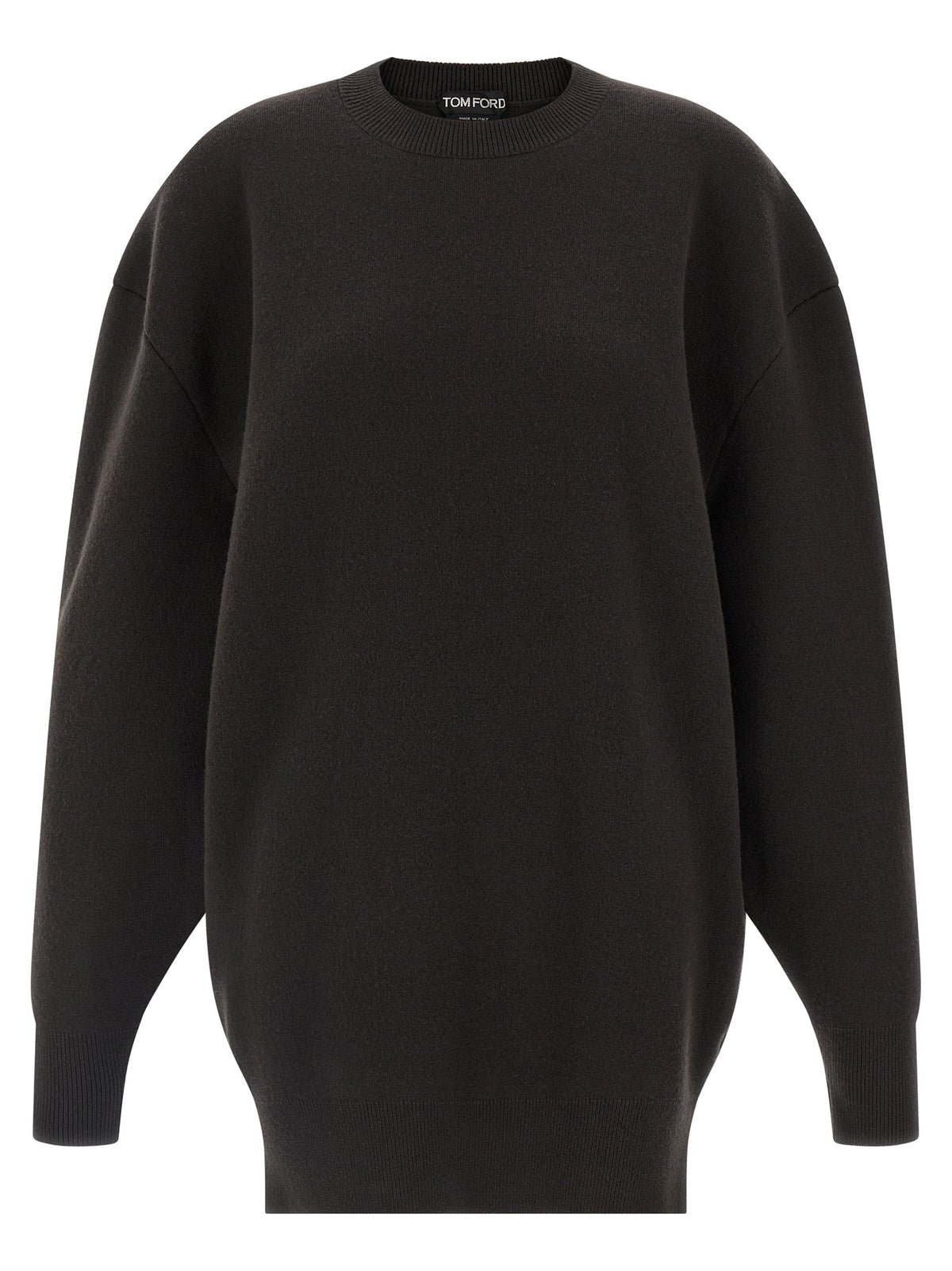 Tom Ford Kurzes Kleid aus brauner Schurwolle