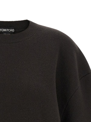 Tom Ford Kurzes Kleid aus brauner Schurwolle