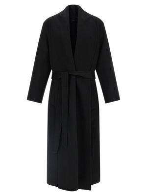 Tom Ford Schwarzer Wollmantel aus reiner Schurwolle