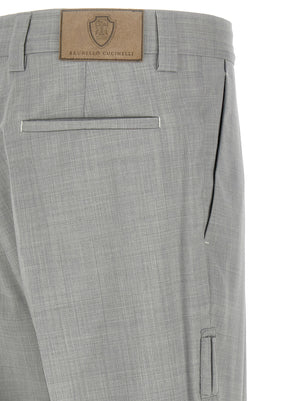 Brunello Cucinelli Graue Hose aus reiner Schurwolle