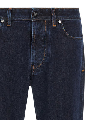 Stone Island Blaue Jeans aus Baumwolle im geraden Schnitt