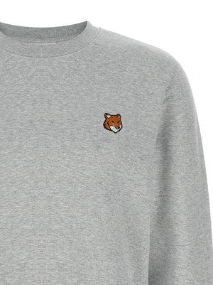 Maison Kitsuné Grauer Baumwollpullover