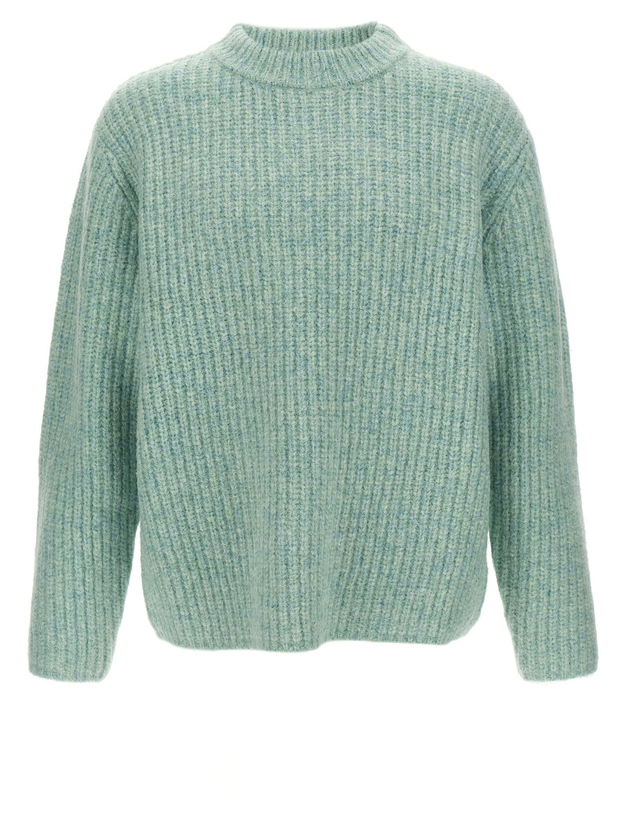 SÉFR Blauer Marabou-Strickjacke