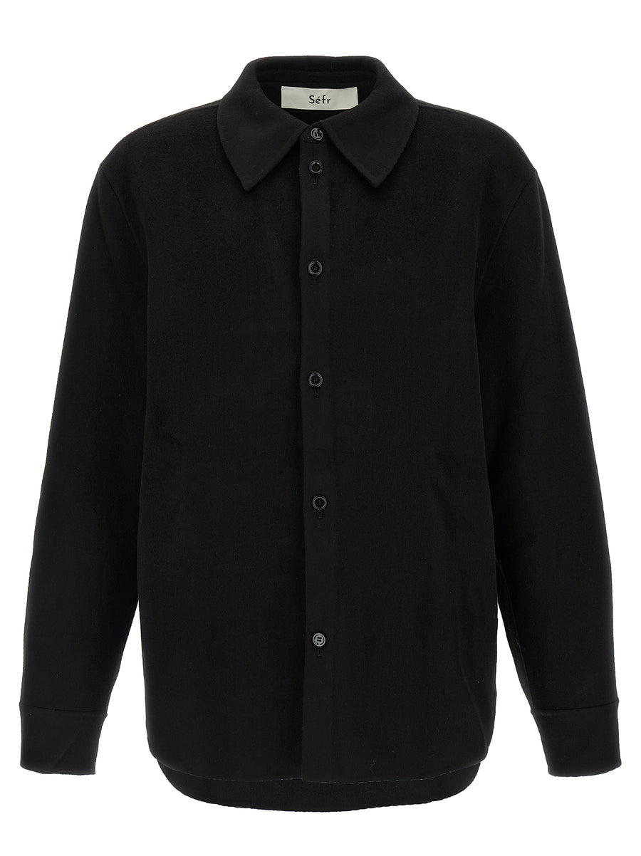 SÉFR Schwarze Wollbluse