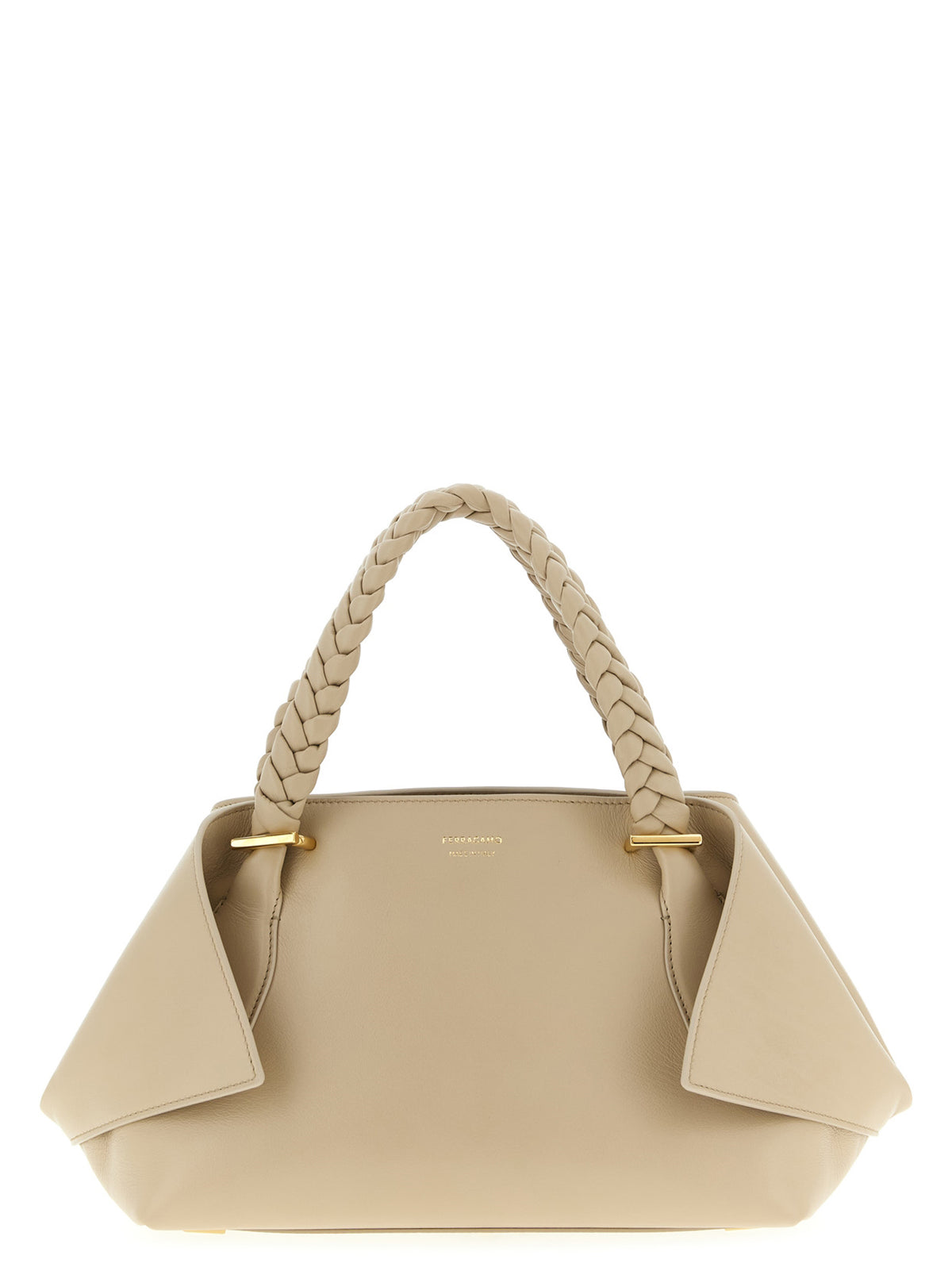 Ferragamo Graue Kalbsleder-Handtasche