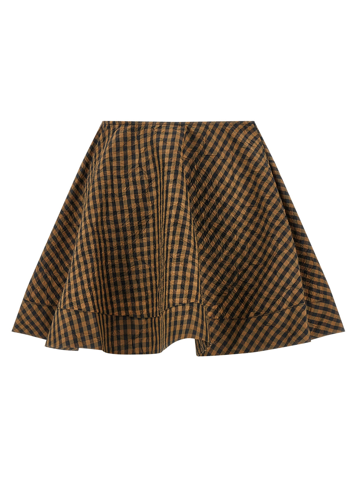Ganni Brauner Maxirock aus recyceltem Polyester