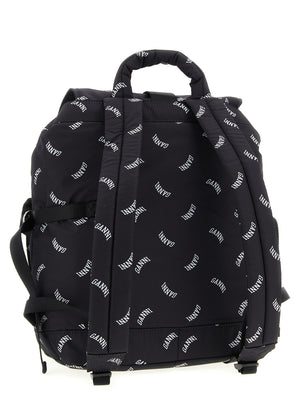 Ganni Schwarzer Rucksack aus Polyester