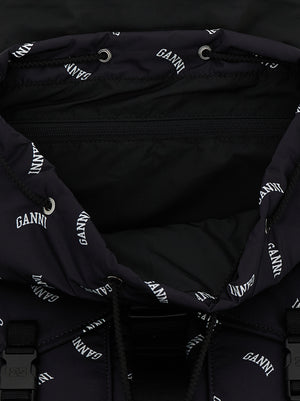 Ganni Schwarzer Rucksack aus Polyester