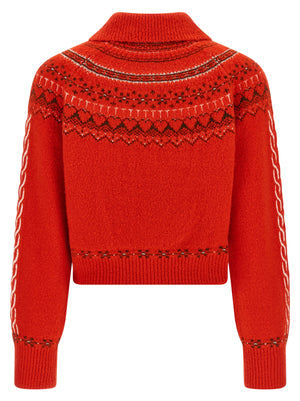 Guest in Residence Mehrfarbige Wollstrickjacke