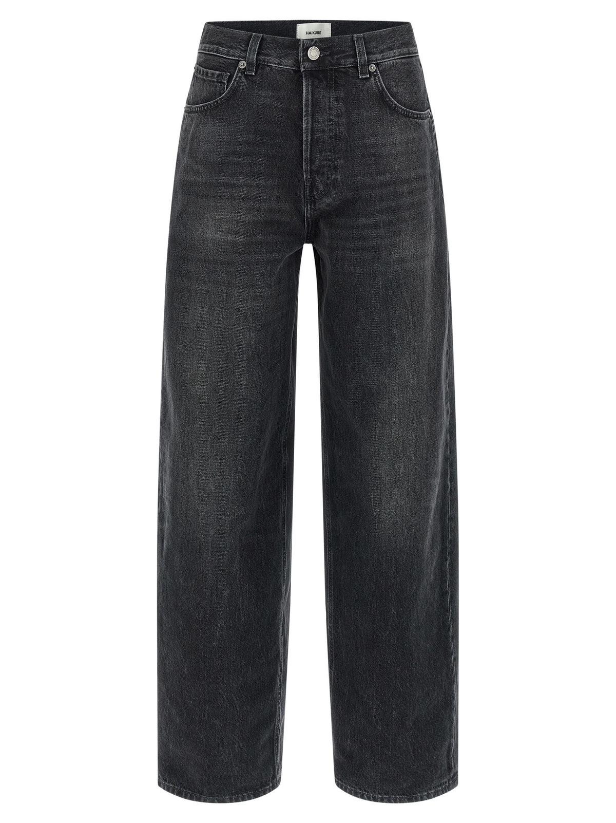 Haikure Schwarze Jeans aus Baumwolle mit geradem Bein