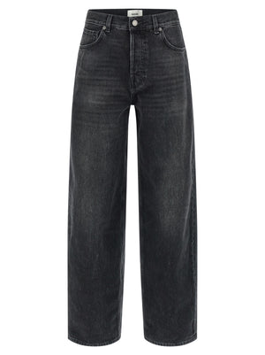 Haikure Schwarze Jeans aus Baumwolle mit geradem Bein