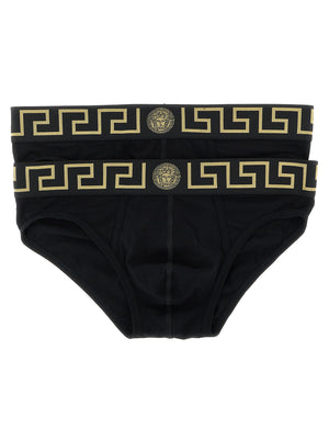 Versace Schwarze Baumwoll-Slips