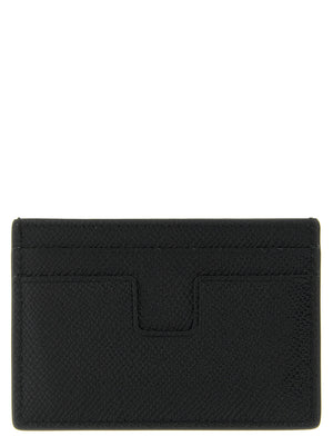 Tom Ford Schwarzer Kalbsleder-Kartenetui