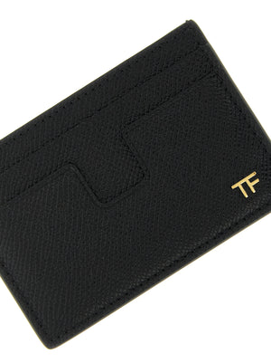 Tom Ford Schwarzer Kalbsleder-Kartenetui