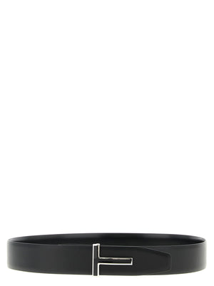Tom Ford Schwarzer Kalbsleder Gürtel Regular