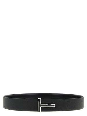 Tom Ford Schwarzer Kalbsleder Gürtel Regular