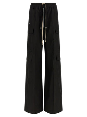 Rick Owens Schwarze Cargo-Hose aus Baumwolle